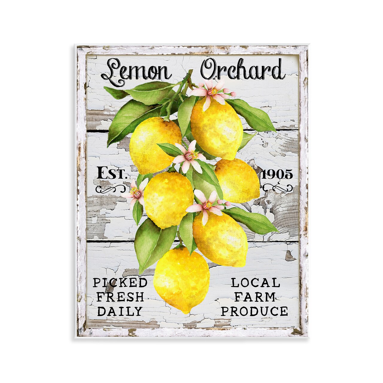 Stupell Industries Lemon Orchard Market Wall Plaque Art Design by Creatif Belle